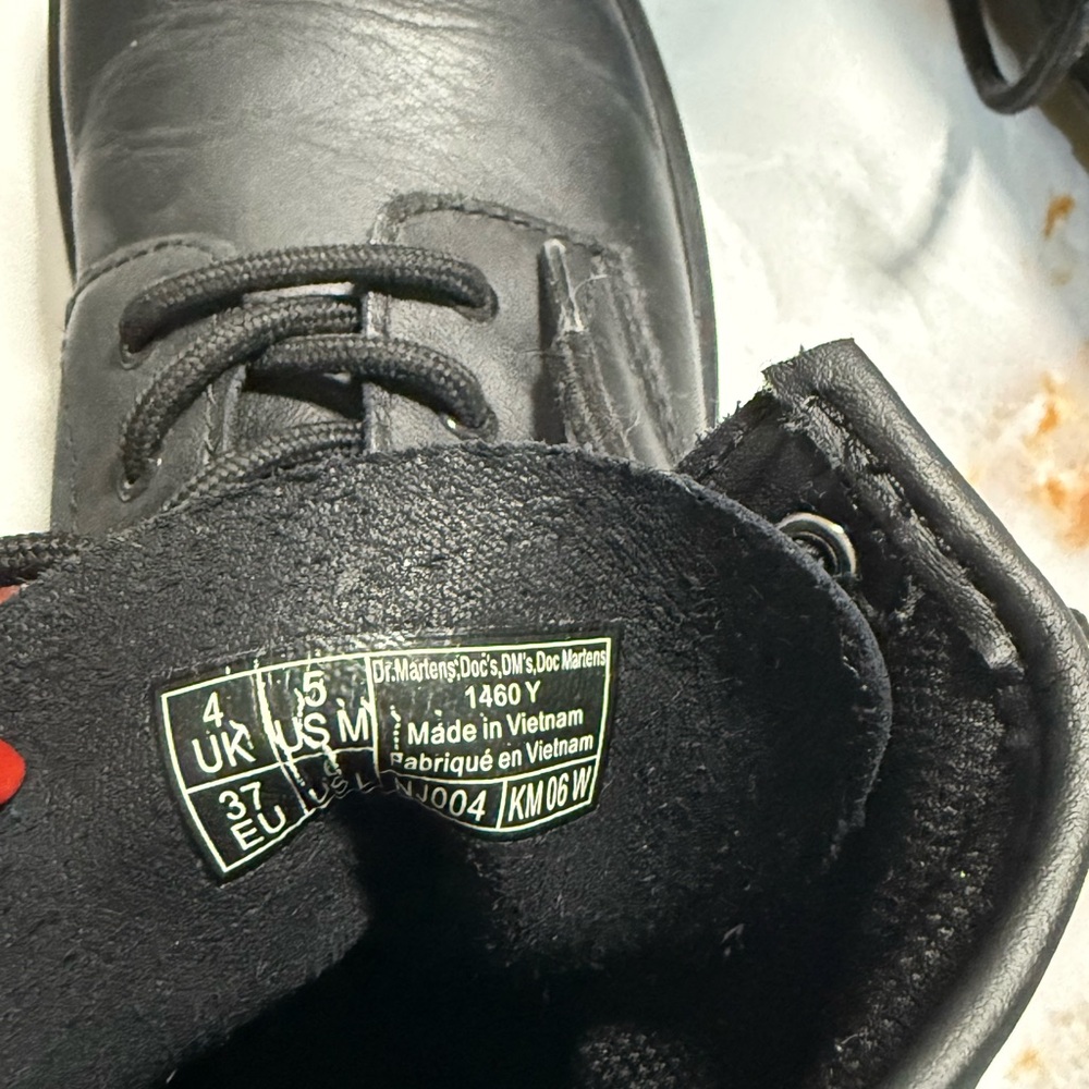 Dr. Martens Charcoal Leather Footwear